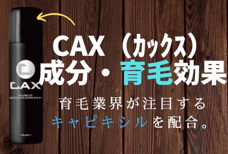 CAX（カックス）薄毛隠しスプレーの成分と副作用は？育毛効果の 